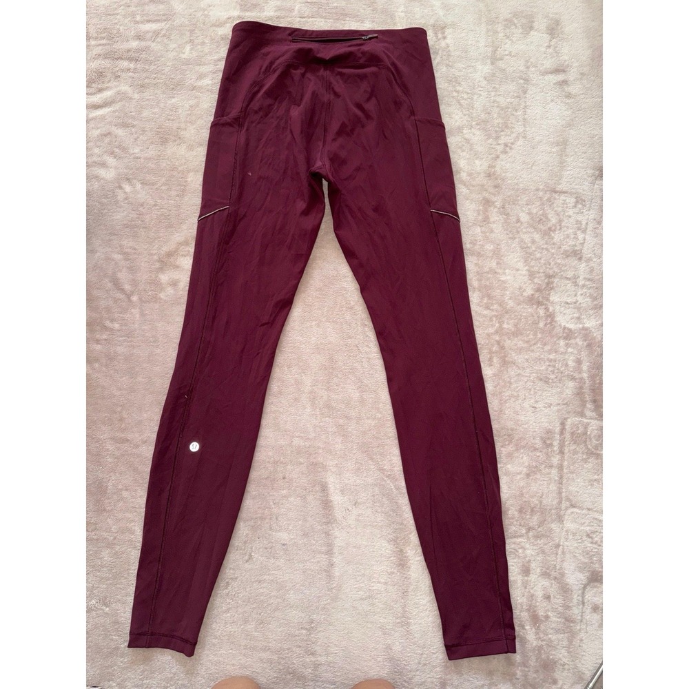 Lululemon Women's Speed Up Tight Red Maroon Full-On Luxtreme‎ Size 8 Tall - Picture 1 of 11